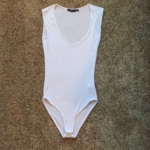 White Sleeveless Bodysuit